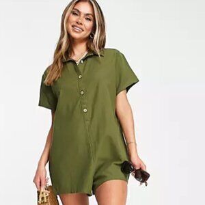 RVCA Go Green romper playsuit in Green khaki size medium